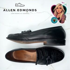 Allen Edmonds Bridgeton Black Leather Tassel Loafers Dress Shoes‎ Mens 11 D